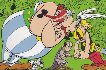 Fragment okładki jednego z komiksów „Asterix i Obelix”