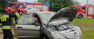 Pożar samochodu osobowego w Ostrowcu Św.