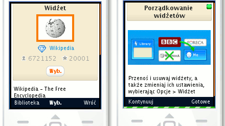 8 tysięcy witryn w Nokia WidSets 1
