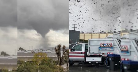 Tornado porywało przedmioty z ziemi. Wichura rozszalała się na dobre