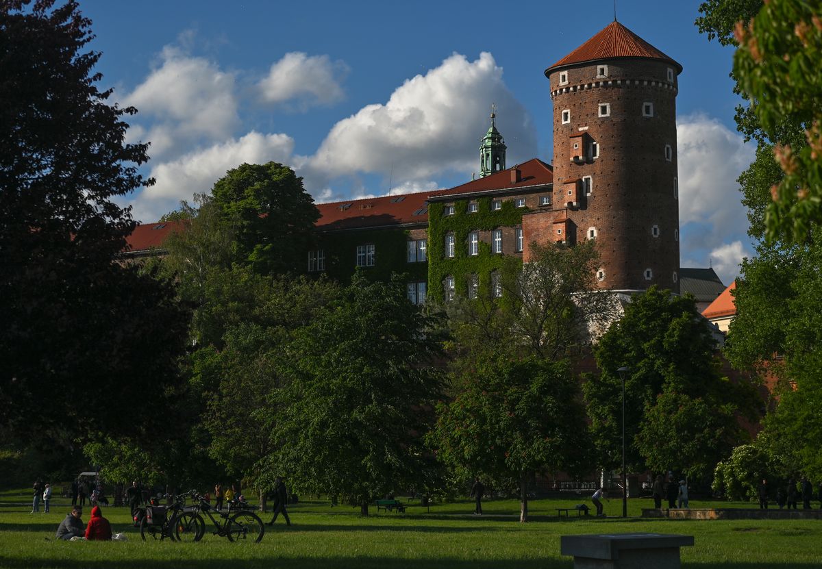 Side view of the Wawel Royal Castle, inscribed on the UNESCO World Heritage List.
On Saturday, May 28, 2022, in Krakow, Poland. (Photo by Artur Widak/NurPhoto via Getty Images)