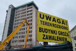 Koszalin. Trwa rozbiórka Związkowca. To najwyższy budynek w mieście