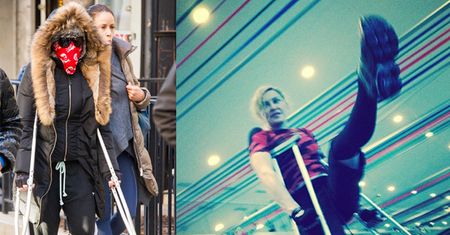 Madonna ĆWICZY ze złamaną stopą (ZDJĘCIA)