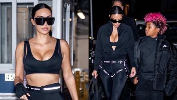 Sportowa Kim Kardashian mknie na obiad z 9-letnim synem. Uwagę zwracały jego ZAFARBOWANE WŁOSY