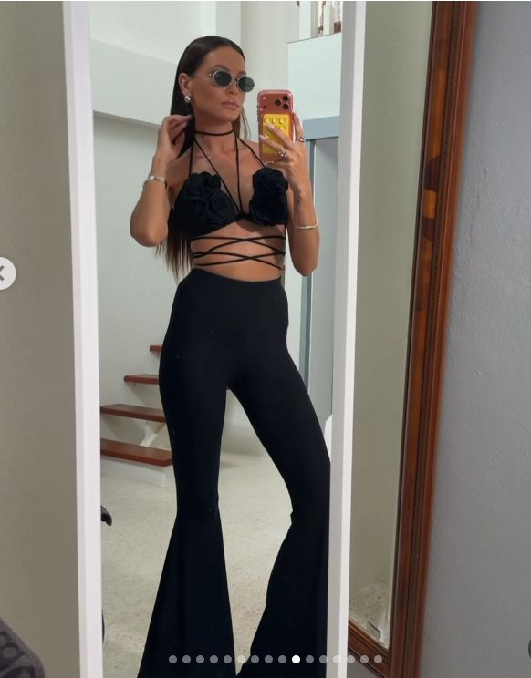 Edyta Zając w czarnym total looku