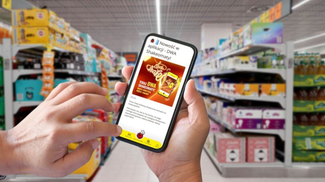 Dwa Shakeomaty w aplikacji Biedronki