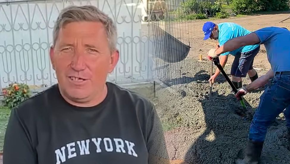 W upał wylali beton pod domem Andrzeja z Plutycz. Fala komentarzy