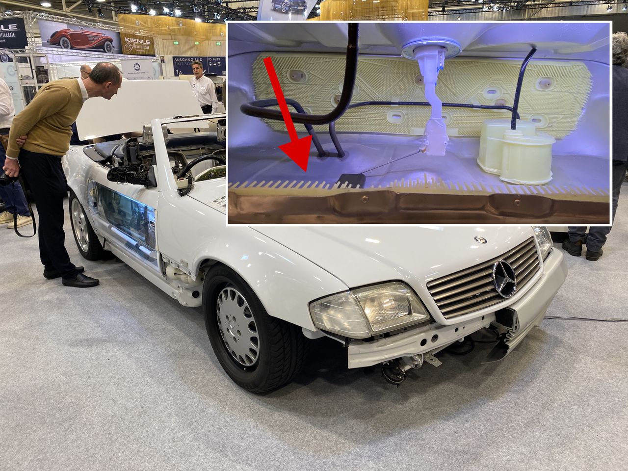 Mercedes SL R129, włoski w zbiorniku paliwa