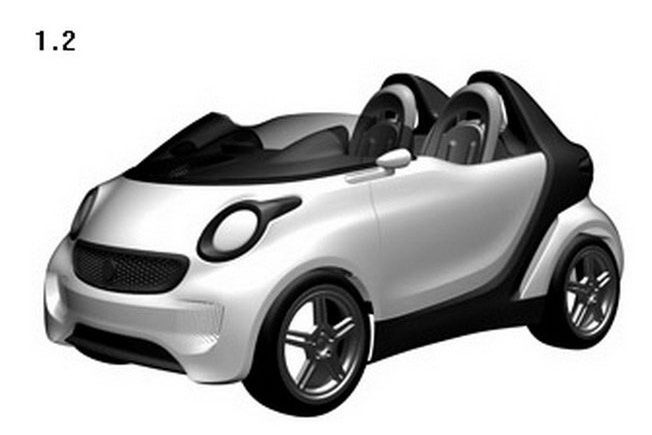 Smart Roadster i 2012 Mercedes SLK - wyciekły rysunki patentowe