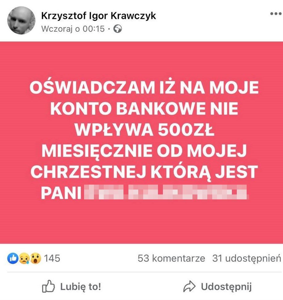 Syn Krzysztofa Krawczyka wspomina mamę i wystosowuje dementi w serii nocnych wpisów