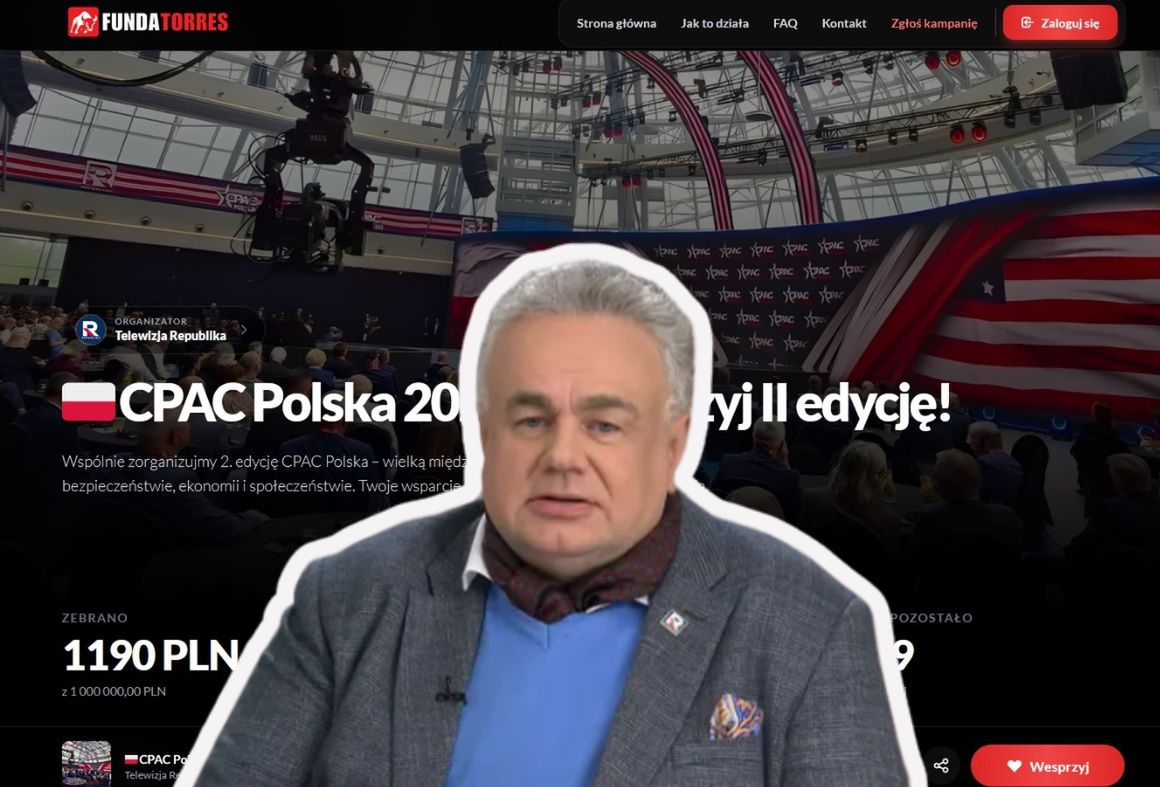 Zondacrypto już nie pomoże, Republika prosi widzów. Zbiórka na CPAC Polska