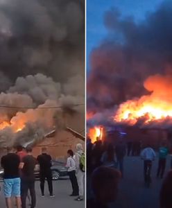 Wielki pożar w obwodzie lwowskim. Kłęby dymu i słup ognia [RELACJA NA ŻYWO]