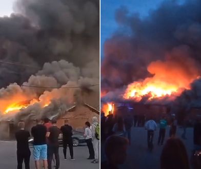 Wielki pożar w obwodzie lwowskim. Kłęby dymu i słup ognia [RELACJA NA ŻYWO]
