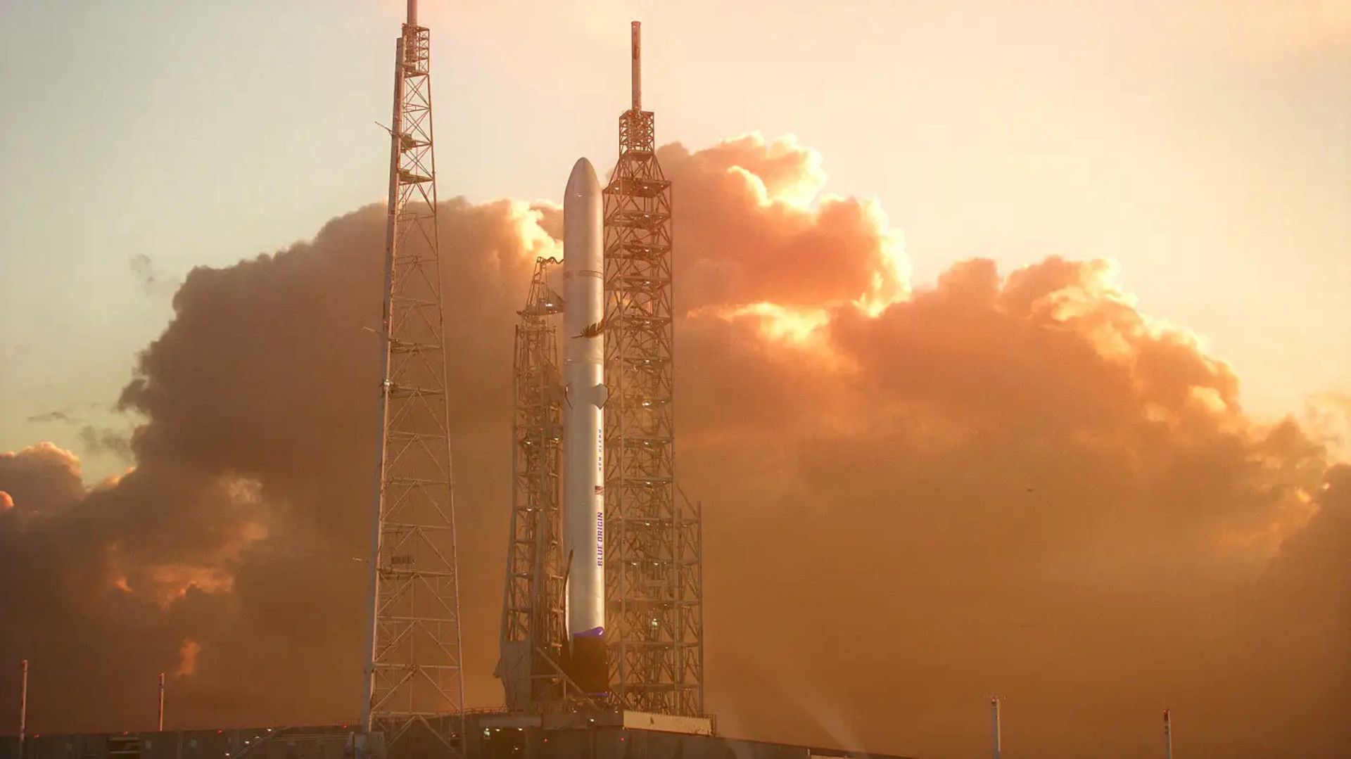Rakieta Blue Origin gotowa do startu.
