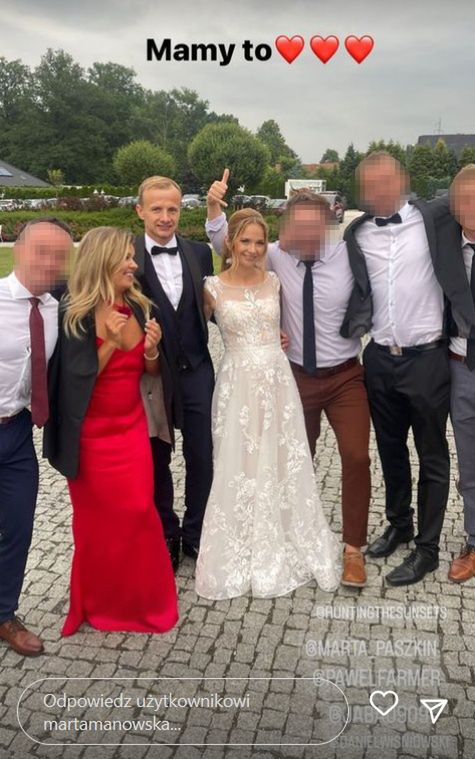 Marta Manowska na weselu Marty i Pawła