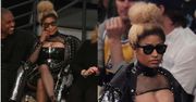 "Lateksowa" Nicki Minaj świeci dekoltem na meczu