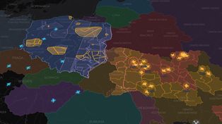 Strażnik w telefonie i przeglądarce. Mapa z zagrożeniami z powietrza