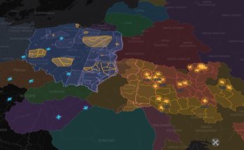 Strażnik w telefonie i przeglądarce. Mapa z zagrożeniami z powietrza