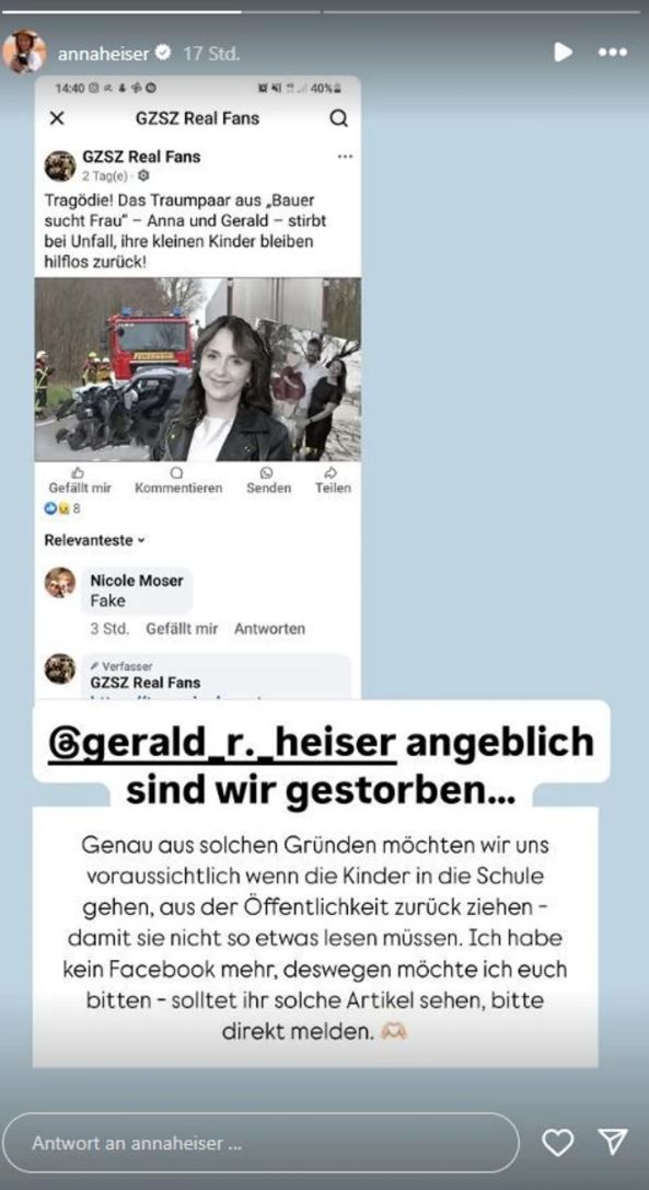 Anna Heiser zaapelowała do fanów ws. fake newsów na jej temat
