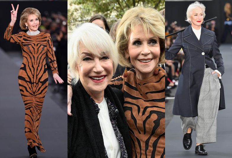 Jane Fonda i Helen Mirren na wybiegu L'Oreal Paris