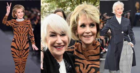 79-letnia Jane Fonda i 72-letnia Helen Mirren wystąpiły na wybiegu w Paryżu! (ZDJĘCIA)