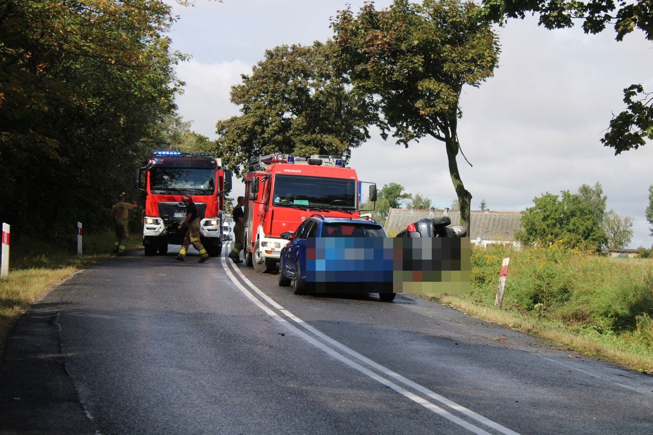 Gajewo: Wypadek na DK91. Zderzyły się trzy samochody osobowe