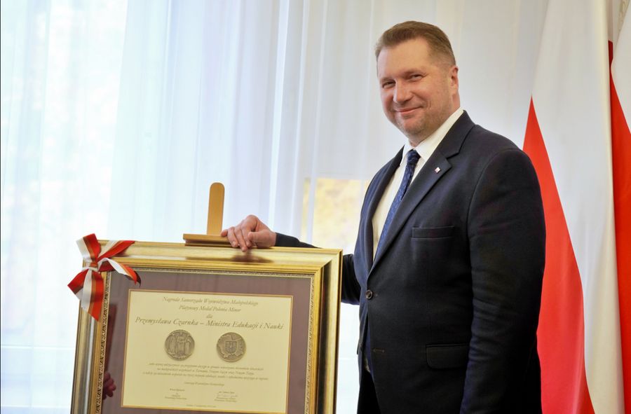 Przemysław Czarnek otrzymał  Platynowy Medal Polonia Minor