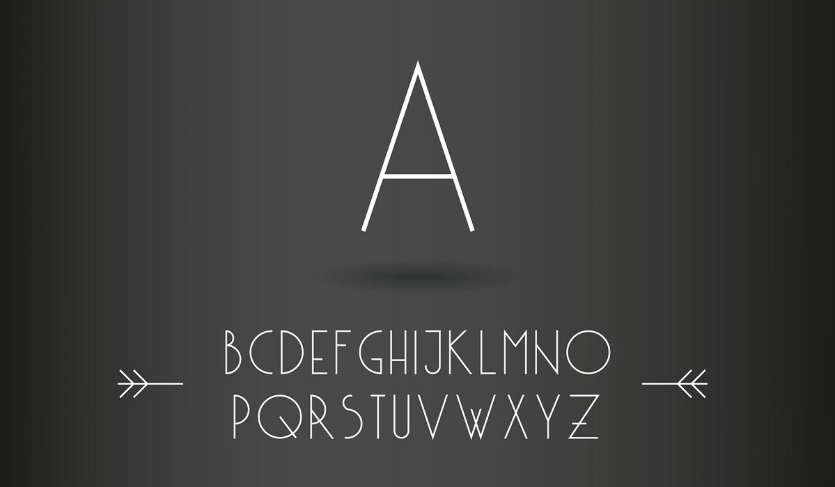 Minimalistyczny font z depositphotos