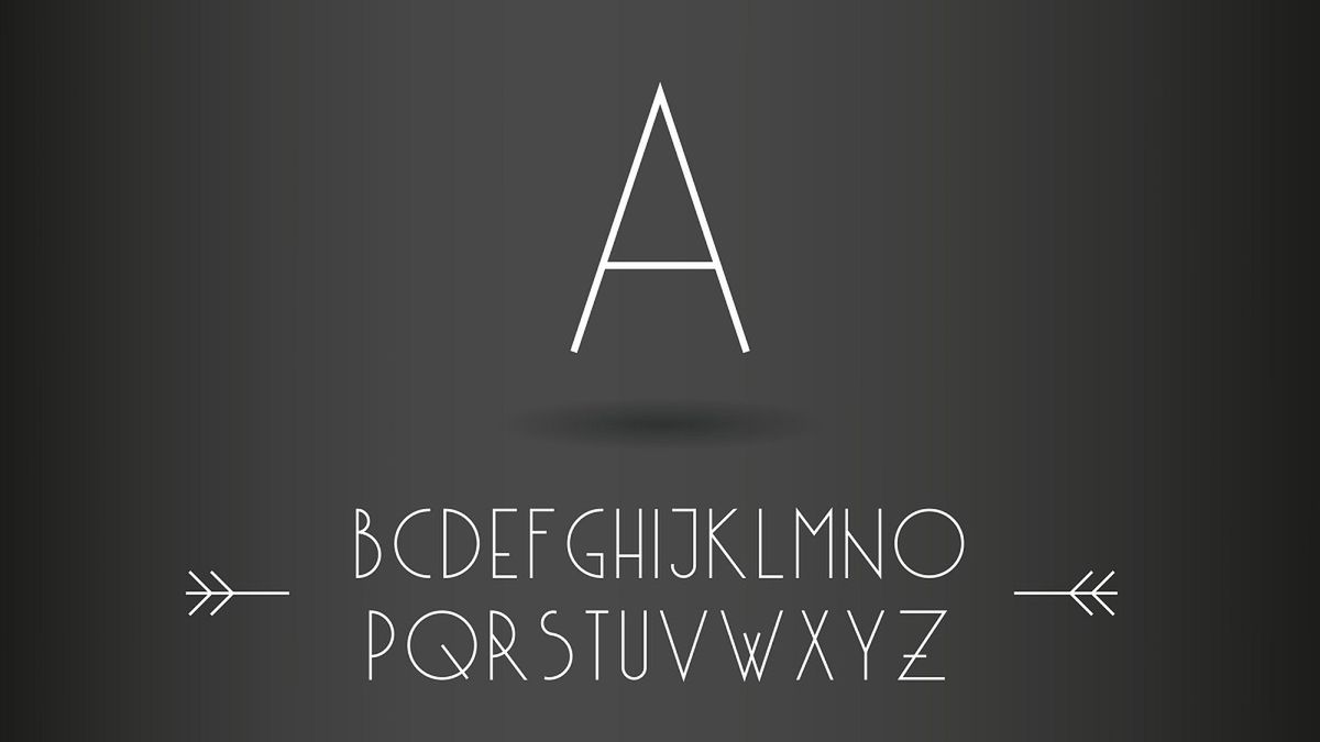 Minimalistyczny font z depositphotos