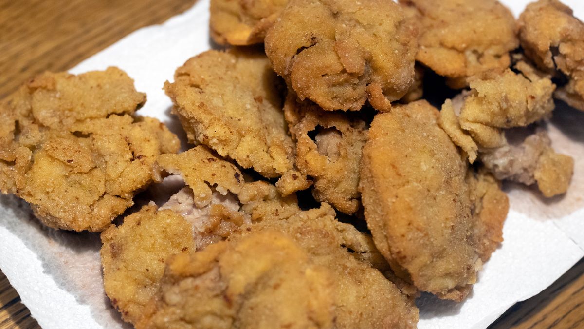 Bycze jądra w chrupiącej panierce