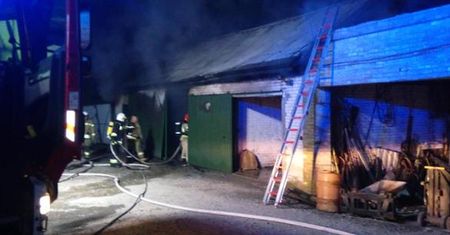 Pożar garażu w miejscowości Rżuchów gm. Sadowie