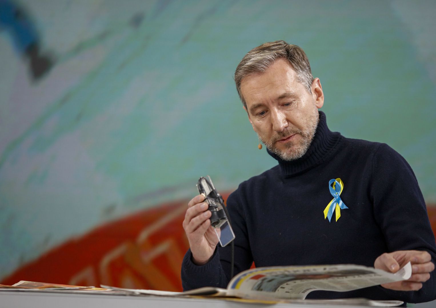 Dzie? Dobry TVN i jego go?cie - luty 2022Fot. Jerzy Dudek/DDTVN/East News. Warszawa, 25.02.2022. Na planie programu Dzien Dobry TVN. N/z:  Piotr KraskoJerzy Dudek