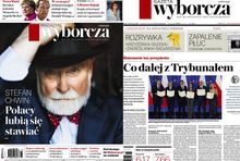 Pierwsze strony "Gazety Wyborczej"