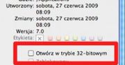 Uruchamiaj "Preferencje systemowe" domyślnie w trybie 32-bitowym