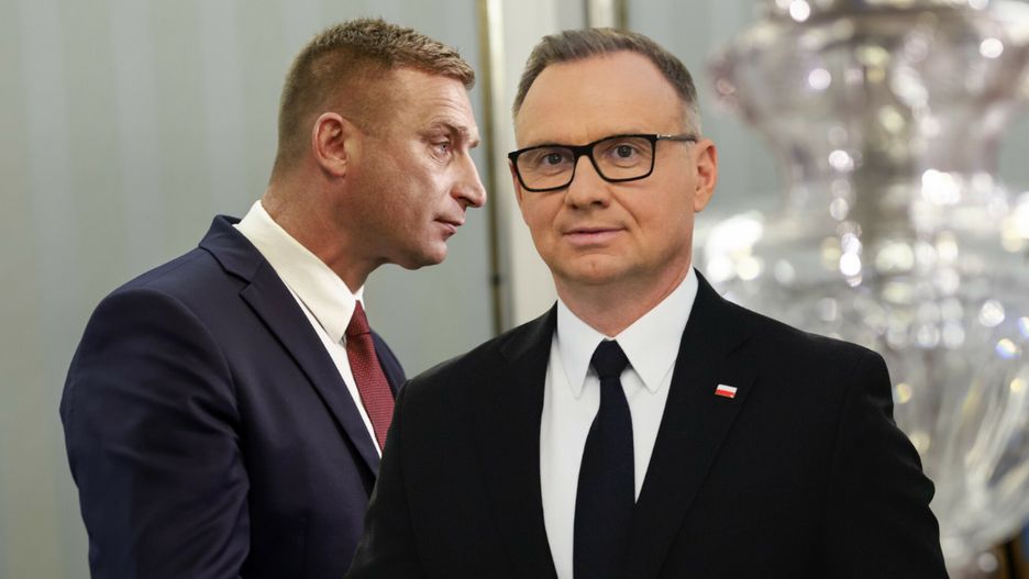 Robert Bąkiewicz i Andrzej Duda
