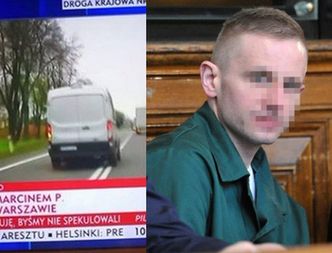 Samochód TVP Info ściga więźniarkę z Marcinem P. i... łamie przepisy drogowe! "Czy koś to widzi?"