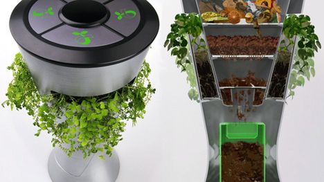 Miejski kompostujący kosz na śmieci 1