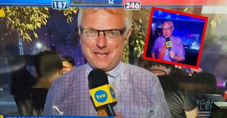 Do suchej nitki. Tak prowadził wejście na żywo w TVN24