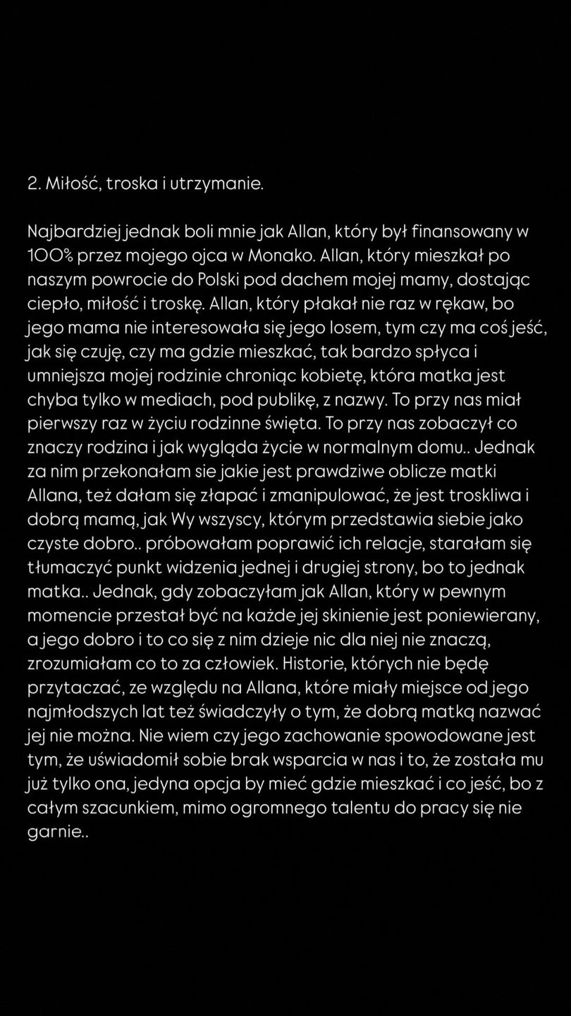 Była dziewczyna Allana Krupy reaguje na jego oświadczenie