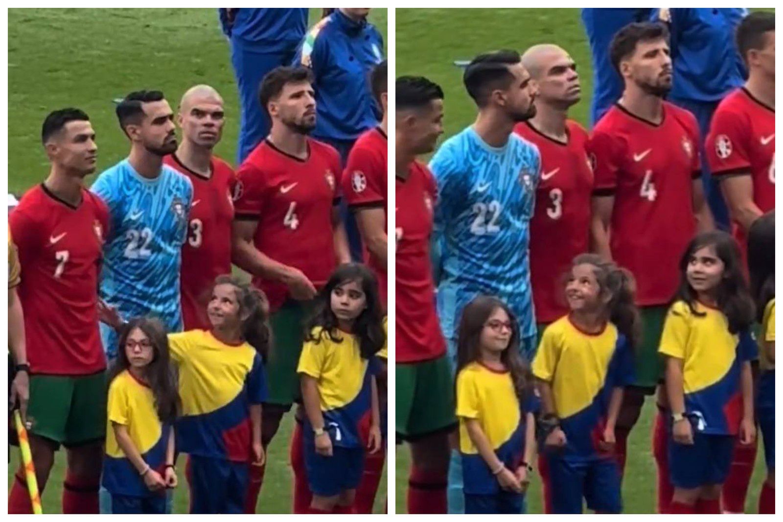 Dziewczynka nie mogła uwierzyć, że obok stoi sam Cristiano Ronaldo