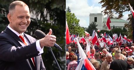 Nawrocki wyszedł do tłumu pod Sejmem. "Będę waszym głosem"