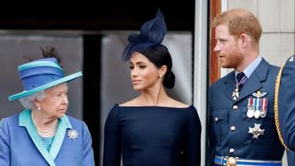 Królowa Elżbieta II była pełna niepokoju, patrząc, co wyrabia Harry? "Uważała, że jest za bardzo ZAKOCHANY w Meghan"