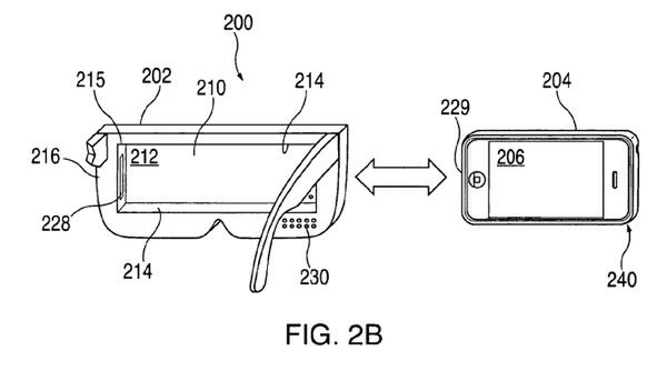 Szkic z wniosku patentowego Apple'a dotyczącego gogli VR