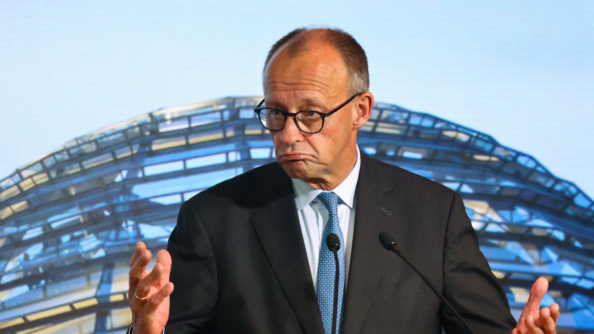 German Chancellor Friedrich Merz speaks during the national Construction Industry Day, in Berlin, Germany, 05 November 2025. EPA/HANNIBAL HANSCHKE Dostawca: PAP/EPA.