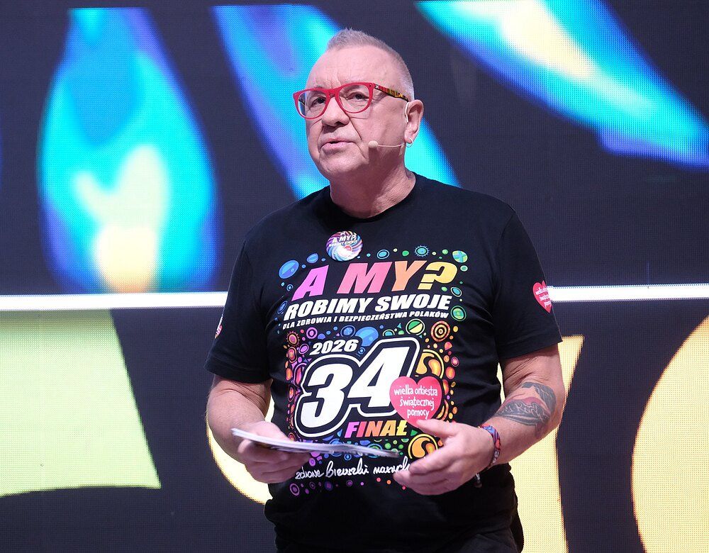 Jerzy Owsiak na konferenecji
