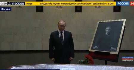 Putin nad trumną Michaiła Gorbaczowa. Do sieci trafiło nagranie