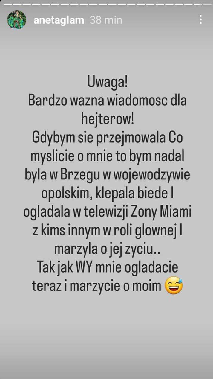 Aneta Glam z ważnym przekazem dla hejterów