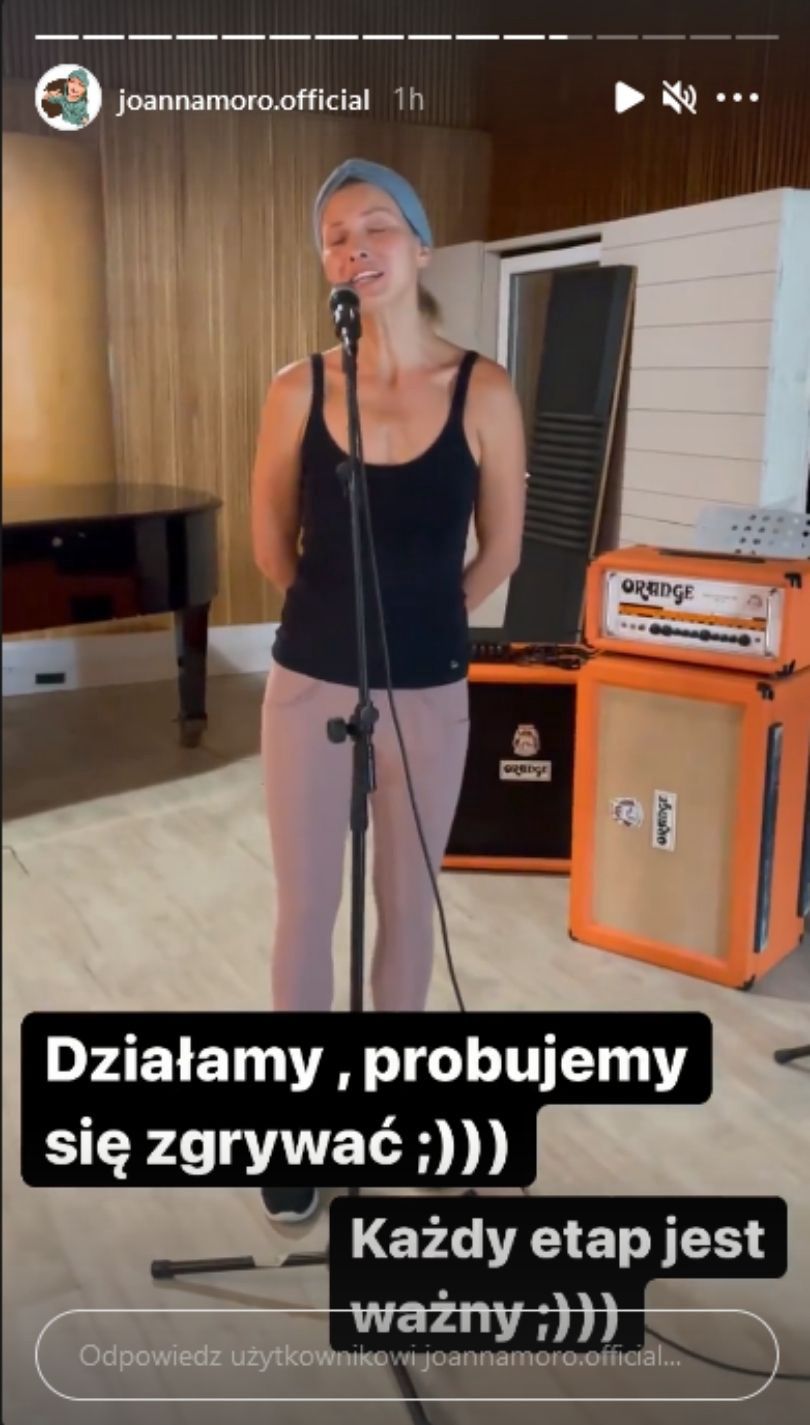 Joanna Moro szlifuje wokal przed kolejnym występem