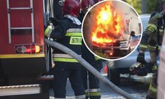 Spłonęła karetka. Bohaterski gest ratownika