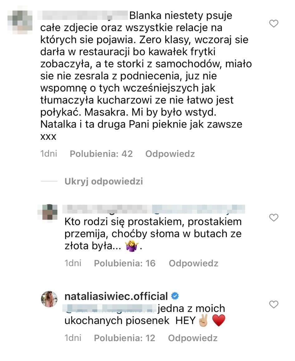 Natalia Siwiec staje w obronie Blanki Lipińskiej